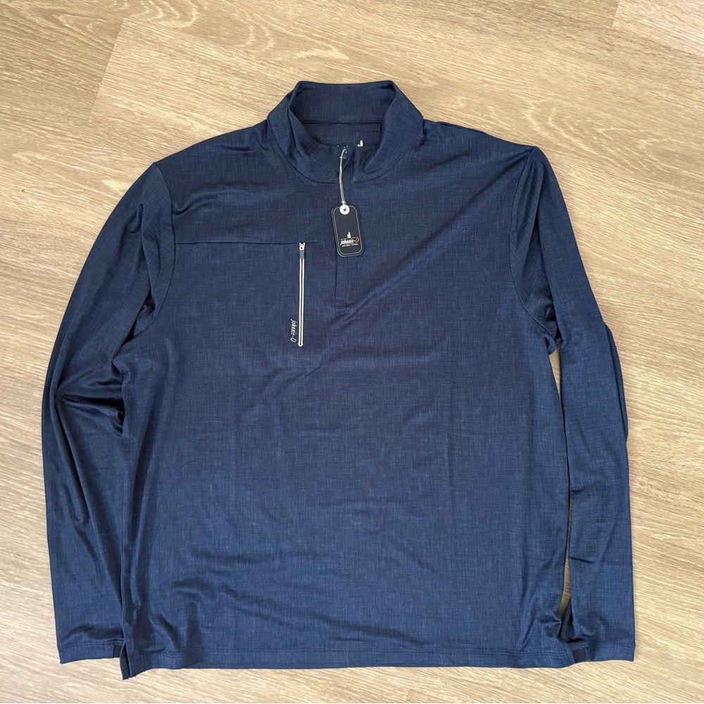 Johnnie -O Navy Long Sleeve Quarter-Zip Pullover Brand New With Tags